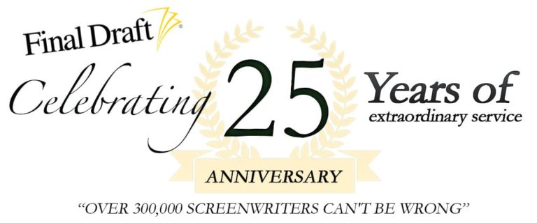 Final Draft Writing Software Celebrates 25 Years of Extraordinary Service